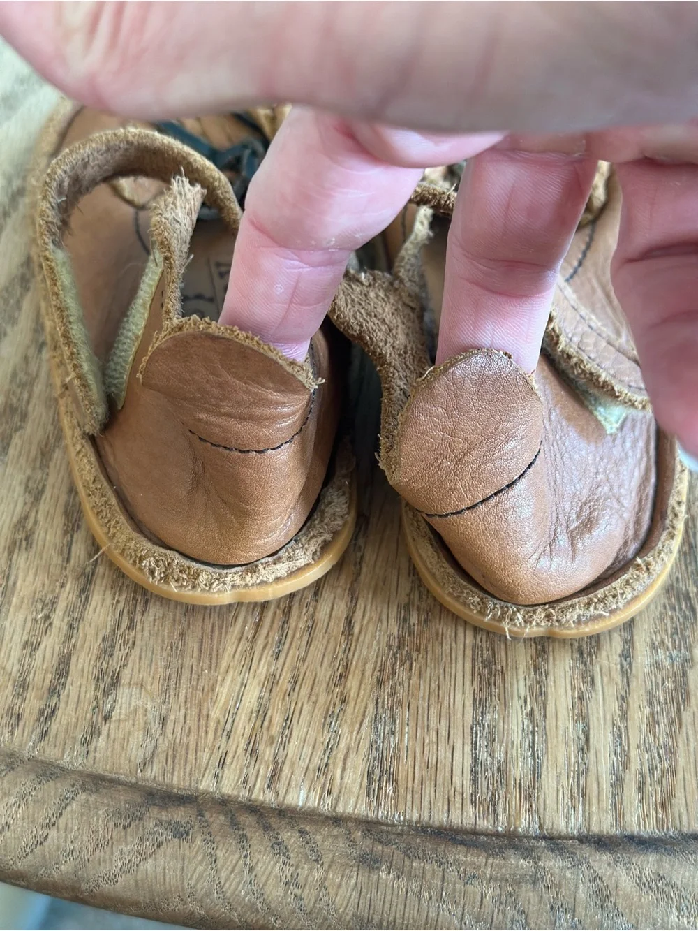 Gracious May Brown Kids Leather Mary Jane Shoes with Fringe